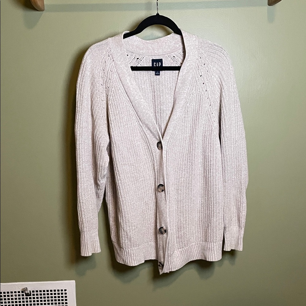 GAP Soft Gray Knit Cardigan